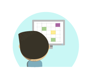 planner, videotape and phone